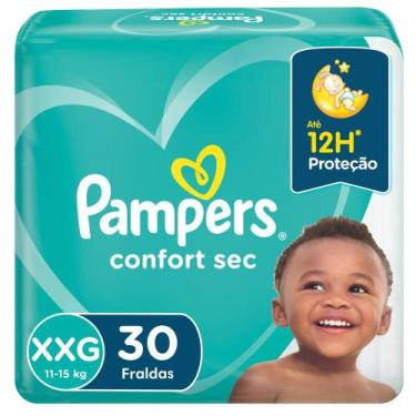 Imagem de Fralda Pampers Confort Sec Tamanho XXG Pacote Mega com 30 Fraldas Desc