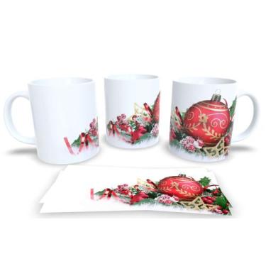 Imagem de Canecas de Porcelana Personalizadas Natal 2 - Estampa Sublimada, Mod.2