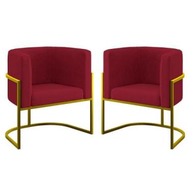 Imagem de Kit 02 Cadeiras Poltrona Lua para Sala Quarto Balaqui Decor - B Balaqu