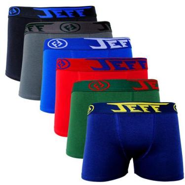 Imagem de Cueca Boxer Algodão Jeff kit c/ 5 unidades, GG