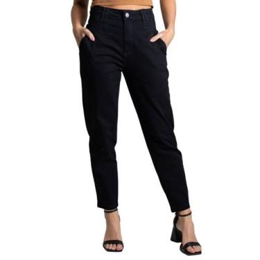 Imagem de Calça Sarja Sawary Mom - 272557 Preto, Preto, 42