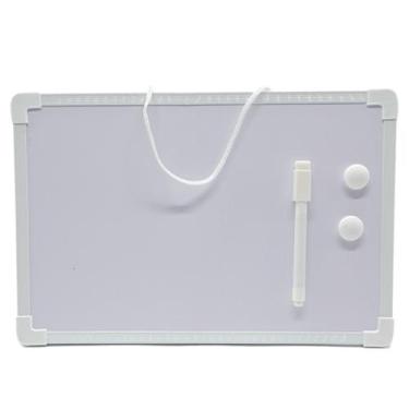 Imagem de Quadro Lousa Branco Magnético 40x30 Office Moldura Colorida C/ Caneta 