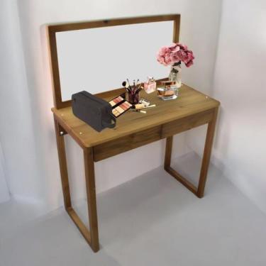 Imagem de Penteadeira Com Espelho 2 Gavetas Camarim Mesa de Maquiagem - Beto Móv