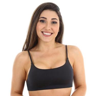Imagem de Top de biquini feminino regatinha com bojo removível e alcinha regulag