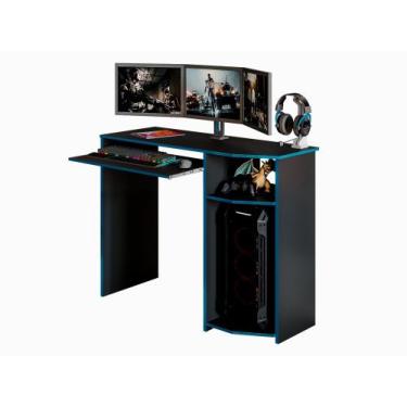 Imagem de Escrivaninha Mesa de Computador Gamer Quarto ou Escritório com Suporte
