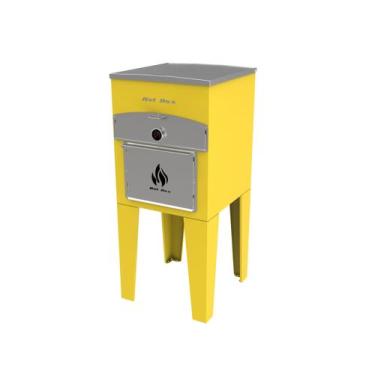 Imagem de Forno de Pizza e Churrasqueira 2 em 1 - BASE ALTA - AMARELO - CWD
