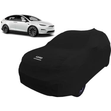 Imagem de Capa Automotiva Tecido Para Carro Elétrico Tesla Model X - Mz, Preta