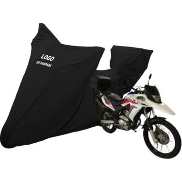 Imagem de Capa Cobrir Moto Honda Xre 300 Com Espaço Top Case Bau - Mz, Preta