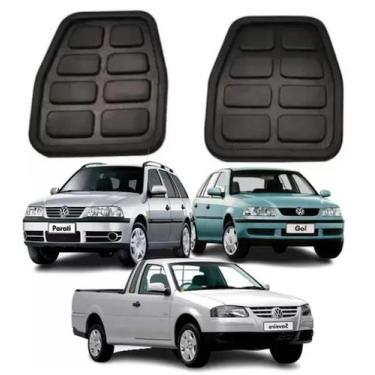 Imagem de Kit capa pedal embreagem e freio gol parati saveiro 02/ - GRAMPOLA