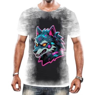Imagem de Camisa Camiseta Tshirt Animais Cyberpunk Lobos Matilha HD 2 - Enjoy Sh