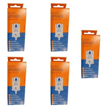 Imagem de Kit 05 Un Vela Elite Tripla Ação Para Filtros Por Gravidade