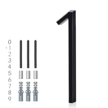 Imagem de YIPLED Número de casa flutuante, preto, 12 cm, número 1