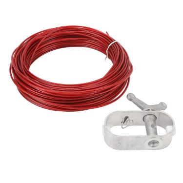 Imagem de Kit de Guincho de Cabo de Cobertura de Piscina, Fio Galvanizado de 100 Pés, Catraca Com Mola Resistente, Inverno de Piscina Acima do, Liga de Alumínio, Reutilizável, Fácil de