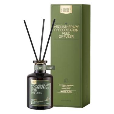 Imagem de FURRYPURR Difusor de palheta para eliminação de odores de animais de estimação, rosa branca, não tóxico e adequado para animais de estimação, 170 g