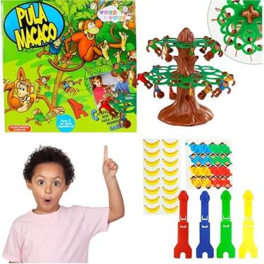 Imagem de Brinquedo Pula Macaco, Árvore com 16 Macaquinhos, 4 Catapultas, 2 Círculos, até 4 Jogadores