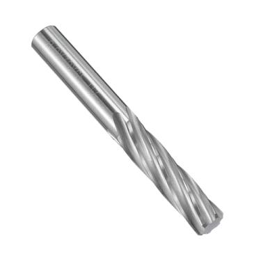 Imagem de uxcell Chucking Reamer Escareador de máquina de torno de carboneto sólido H7 de 8 mm, 6 flautas espirais, ferramenta de fresa de haste reta para fresa de metal e madeira