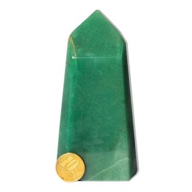 Imagem de Ponta Quartzo Verde 11 a 12cm Média 316g Pedra Natural TipoA - Cristai