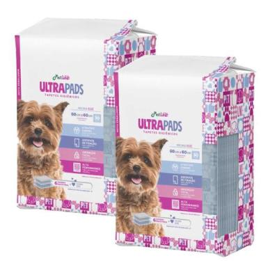 Imagem de Kit 60 Unidades Tapete Higiênico Pet UltraPads Mamãe Bebê 60x60cm - PE