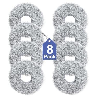 Imagem de Pacote com 8 almofadas de esfregão para Dreame L40/X40/X50/L50/X30/L20/L40s Ultra AE/CE/L10s Pro Ultra, L10s Pro Gen2/L10s Plus, para Mova V50/E40/P10/P50 Pro Ultra, acessórios de pano de esfregão de