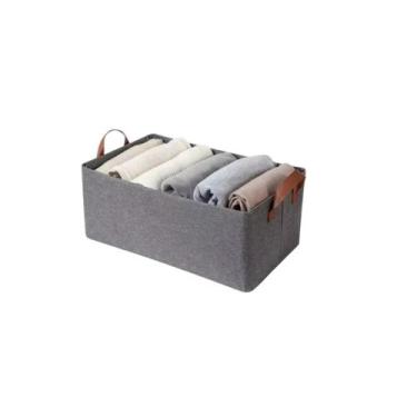 Imagem de Organizador Cesto Caixa De Guarda Roupa Para Gaveta Camisas Calcas Mul