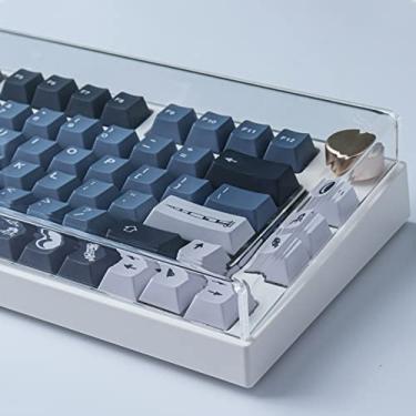 Imagem de Hyekit Capa protetora transparente para teclado acrílico premium 68 teclas para teclado mecânico Dust Cove Anti-Cat para MAD68 HE/Keychron K6/Nj68/FL680 (12,28" x 4,01" x 0,90'')