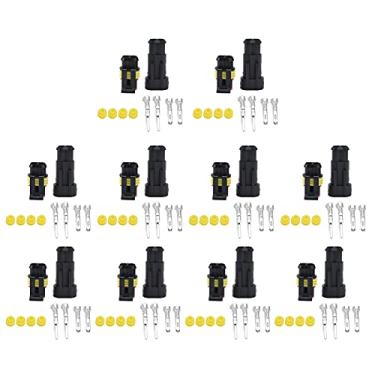 Imagem de Kit de Conectores à Prova D'água, Kit de Conectores Elétricos de 100 Unidades, Conectores de Fio Elétrico Automotivos à Prova D'água para Carro, Conectores de Vela de Ignição