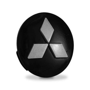 Imagem de Calotinha Roda Mitsubishi Asx Lancer Preta C/ Prata 60mm - RRT