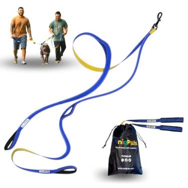 Imagem de Uniqpals Dual Dog Leash for Small to Large Dogs | 6 FT Two Person Heavy Duty Dog Leash with Double Handles for Training, Walking, Running with Reflective Stitching, Padded Handles, and Carrying Bag