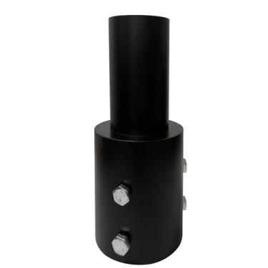 Imagem de TRAYIU Adaptador De Encaixe De Encaixe Para Poste Redondo De 3 Polegadas, Adaptador Redondo De 2 3/8 Para Serviço Pesado Para Iluminação De Estacionamento De Led, Suporte De Montagem Externo De Meta