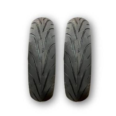 Imagem de Kit 2 Pneus 100/80-17 Black Tyres  CB 300 Fazer 250 GSX 250
