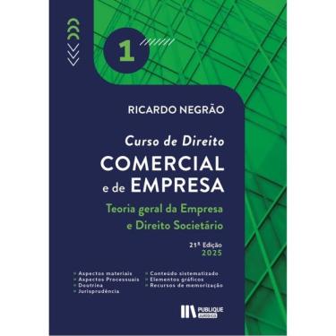 Imagem de Curso De Direito Comercial E De Empresa - 2025 - Vol. 1