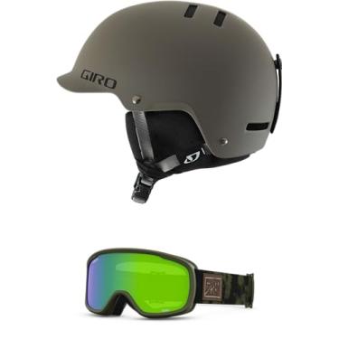 Imagem de Giro Pacote combo Surface capacete de esqui - capacete de snowboard com óculos combinando fosco/trilha verde nuvem poeira G (59-62,5 cm)