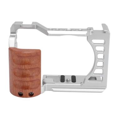 Imagem de Gaiola plana para câmera, gaiola completa de alumínio de 1/10.2 cm 3/8 poços roscados para Zv E1 (prata)