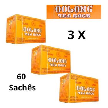 Imagem de 3 chás chinês oolong 60 saches 40g importado fujian