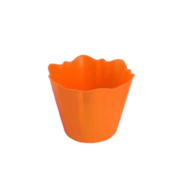 Imagem de Kit 20 Cachepô de Plástico - Vaso de Festa - Lembrancinha - Decoração de Aniversário(Laranja)