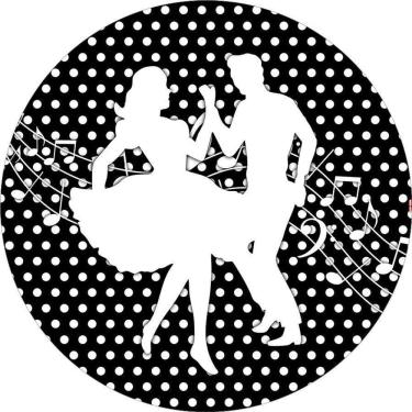 Imagem de Painel Redondo Tecido Sublimado 3D Anos 80 Frd-5799