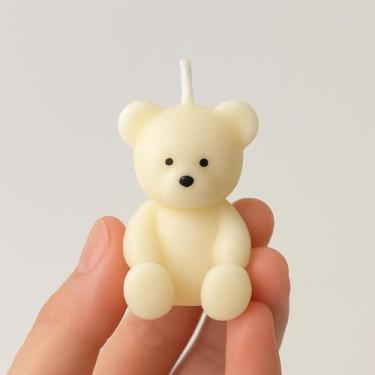 Imagem de Vela de Ursinho Aromatica Premium sem Parafina Perfumada Presente Lemb
