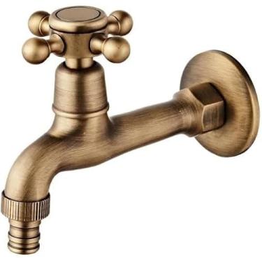 Imagem de Torneira De Parede Torneira De Lavatório De Latão Antigo Torneira De Cozinha Torneiras De Jardim Lavatório De Parede Banheiro Mop Torneira De água Torneira De Máquina De Lavar Roupa, E