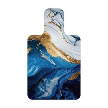 Imagem de RNXRZANK Tapete de Pilates Reformer Tapete de Antiderrapante Treinos Leve Fácil de Limpar Equipamento Profissional de Fácil Aderência, Azul Branco Ouro