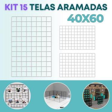 Imagem de Kit 15 Telas Aramada 40x60cm Organização Escritório Recados Anotações 