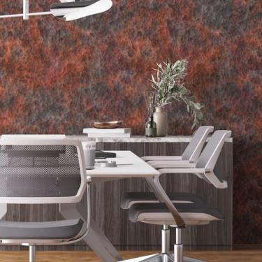 Imagem de Papel De Parede Industrial Aço Ferrugem Vermelho Vinil 3.5m - DELIQUAD