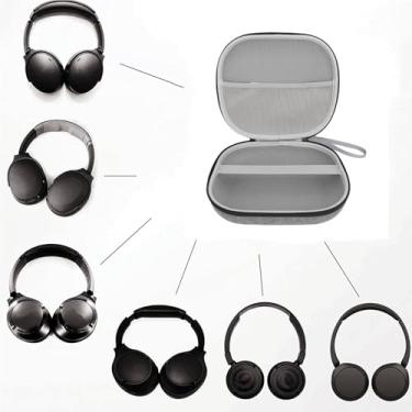 Imagem de Zopsc Caixa de Fone de Ouvido de Concha Dura, Bolsa de Armazenamento de Viagens Com 1680d Oxford Com Bolso de Malha, Encaixa -se para a Melodia 510BT 720BT sobre Fones de Ouvido