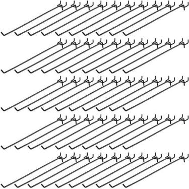 Imagem de Ganchos de prateleira Peg Board, aço inoxidável Shimeyao, 30 cm, 100 u