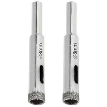 Imagem de Serra Copo Diamantada 8Mm Porcelanato Vidro Mármore 02 Un - Fertak