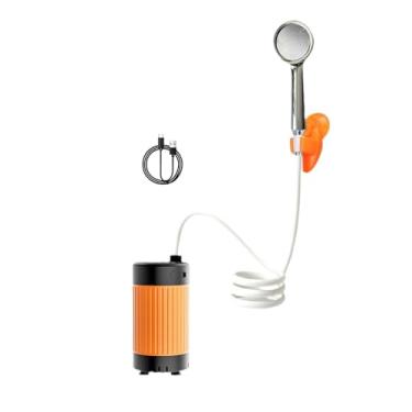 Imagem de menolana Chuveiro portátil para acampamento, chuveiro com bico, display LED inteligente, 4800mAh, recarregável para caminhadas, lavagem de carros, viagens ao, Chuveiro de 3 Velocidades