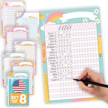 Imagem de Tabela de frequência para gerenciamento de sala de aula - 8 gráficos de incentivos para itens essenciais de sala de aula, tabelas de comportamento do aluno 28 x 43 cm e rastreador de deveres de casa