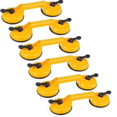 Imagem de Ventosa Dupla Para Vidro Gesso Mármore Metal Piso Kit 06 Un