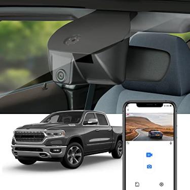 Imagem de Fitcamx 4K Dash Cam Adequada para RAM 1500 TRX Classic (Model A) 2019-2024 Rebel Big Horn Laramie, OEM Estilo, UHD 2160P Vídeo, WiFi & APP, Loop Gravação, G-Sensor, Plug & Play, 64GB Cartão