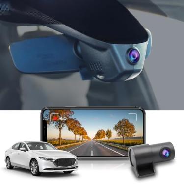 Imagem de Fitcamx Frente 2160P+Traseiro 1080P Dash Cam Adequada para Mazda 3 2024 2025 Sedan Hatchback (HD2-0204), OEM Olhar, DUAL HD Vídeo, WiFi & APP, Loop Gravação, Parking Mode, Plug&Play, 128GB Cartão