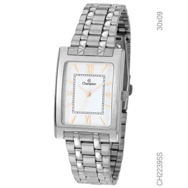 Imagem de Relógio Champion Feminino Social CH22395S Retangular prata